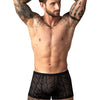 Man Wearing Male Power Ripple Pouch Men's Short Black Color