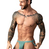 Man Wearing Green Male Power Eco Cozy Jock Front