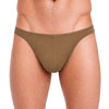Brown Fizx SleekLine Rayon Thong With Plus Pouch, men's underwear on a white background