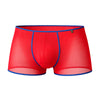 Red Pride Mesh Gossammer Trunk, Men's Low Rise Underwear Front