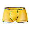 Yellow Pride Mesh Gossammer Trunk, Men's Low Rise Underwear Front