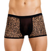 Pride Leopard Sheer Catty Trunk, Men's Sheer Mesh Underwear front