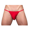 Red Pride Metro String Bikini, Men's Low Rise Underwear on a white background