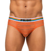 Orange Pride Sheer Mesh Archery Brief, Men's Mesh Underwear Front