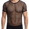 Man Wearing Tartarus Stretch Mesh T-Shirt, Men's Breathable Mesh Top Front