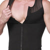 Man wearing Black Tartarus Zip Up Body Shaper, Men's Firming Compression Vest