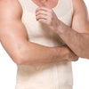 Man wearing Ivory Tartarus Zip Up Body Shaper, Men's Firming Compression Vest
