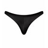 Black Fizx Rayon Thong, Men's Low Rise Underwear on a white background