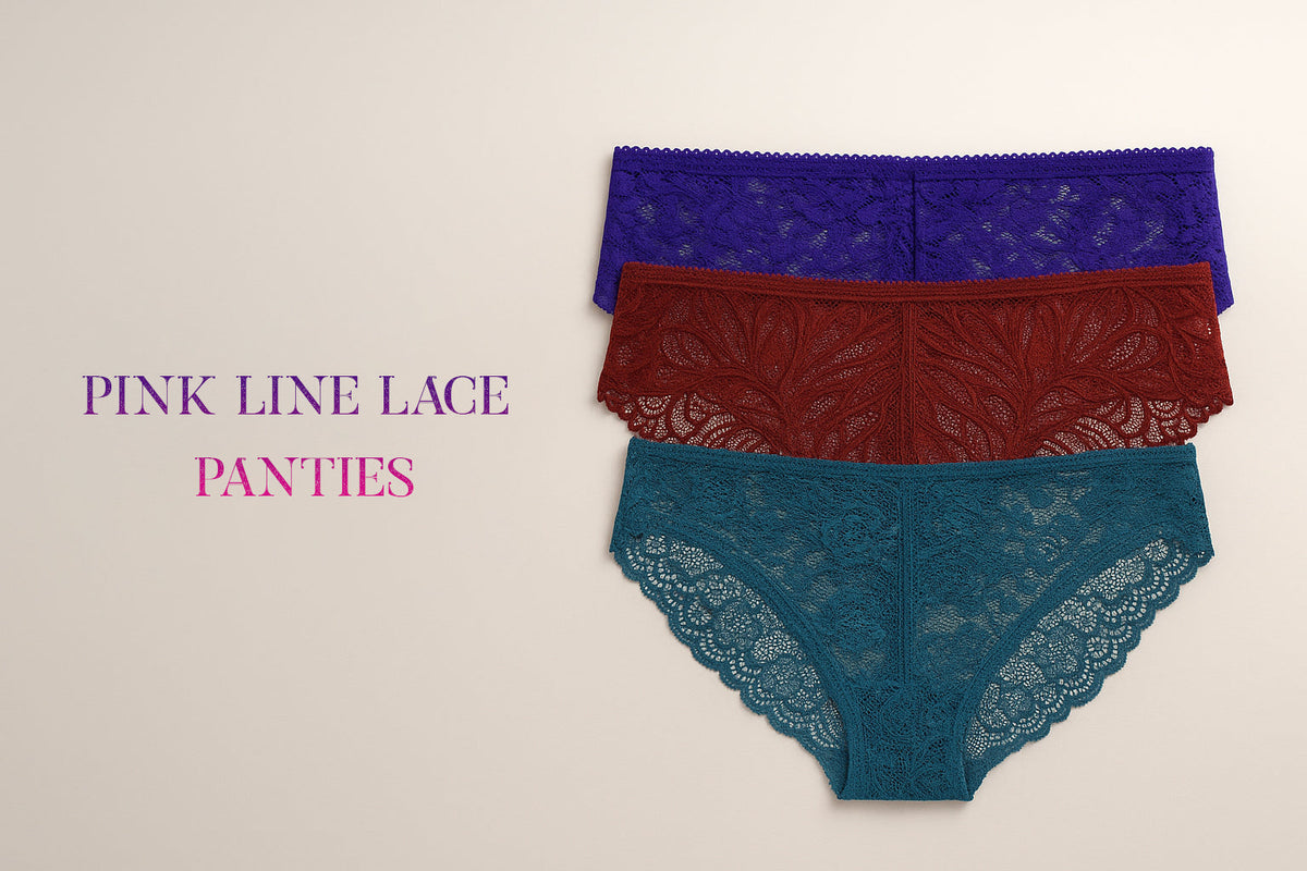 Pink Line Lace Panties | Soft Lace, Cotton-Lined Comfort (S–XL) – The ...