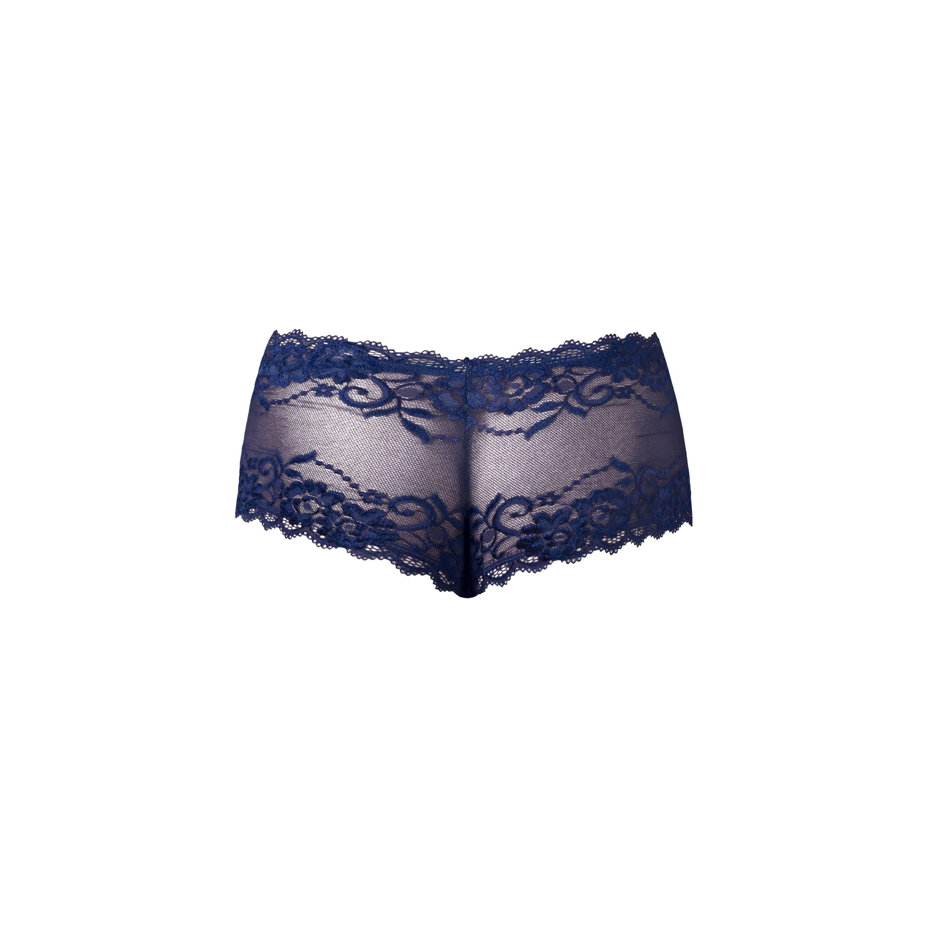 Male Power Sassy Lace Mini Short With Sheer Pouch
