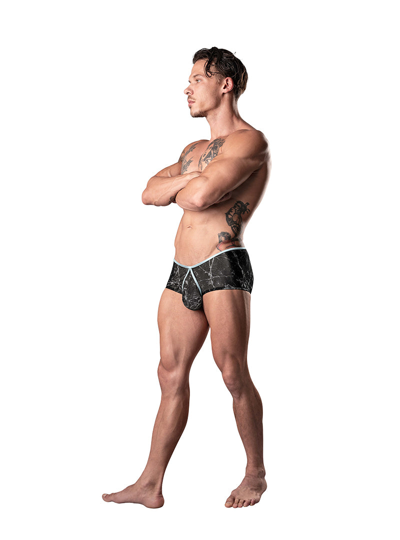 Male Power Marble Mesh Micro Mini Short