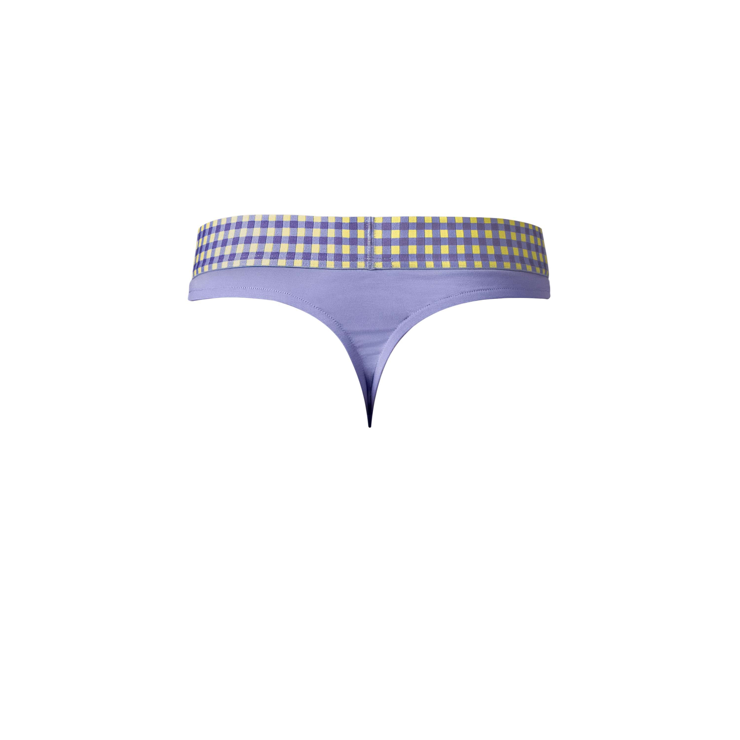 Male Power So Comfy Gingham Thong (Purple)