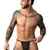 Man Wearing Black Male Power Mesh 2.0 G-String Front
