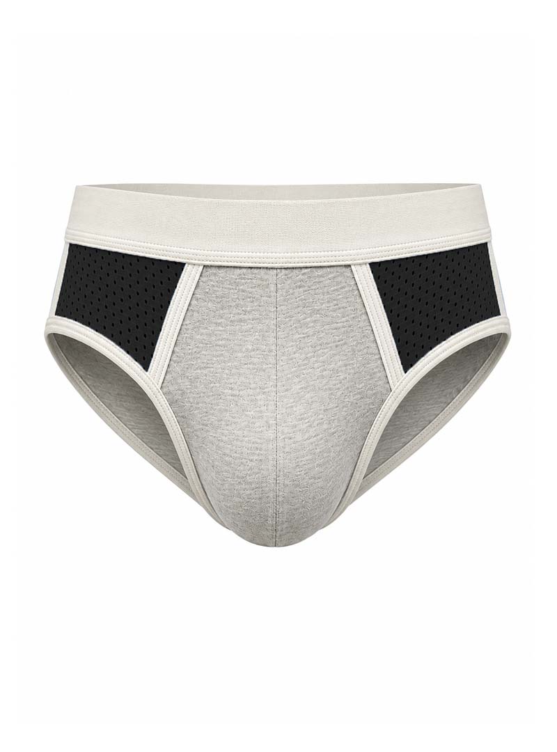 Black Grey Essential Sport's Brief Front
