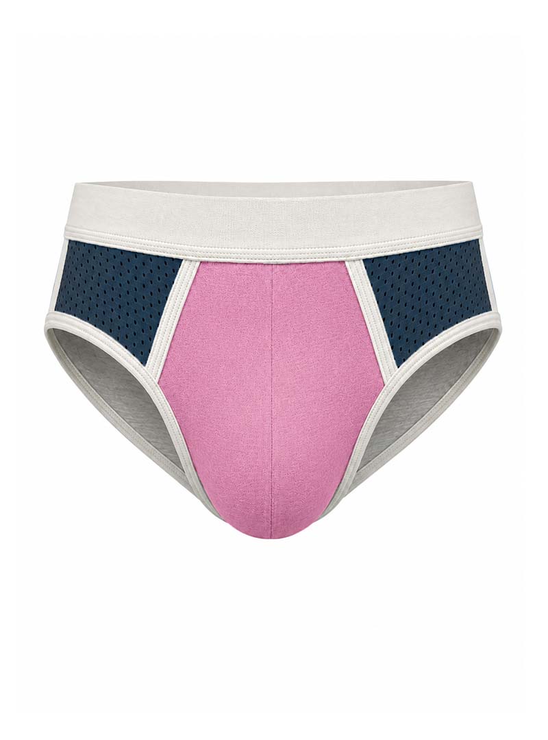 Navy Pink Essential Sport's Brief Front