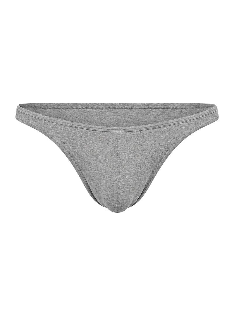 Grey  Fizx SleekLine Rayon Thong With Plus Pouch on a white background