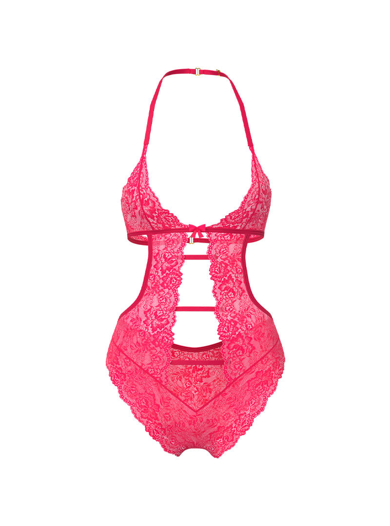 Halter Teddy w/ Snap Crotch