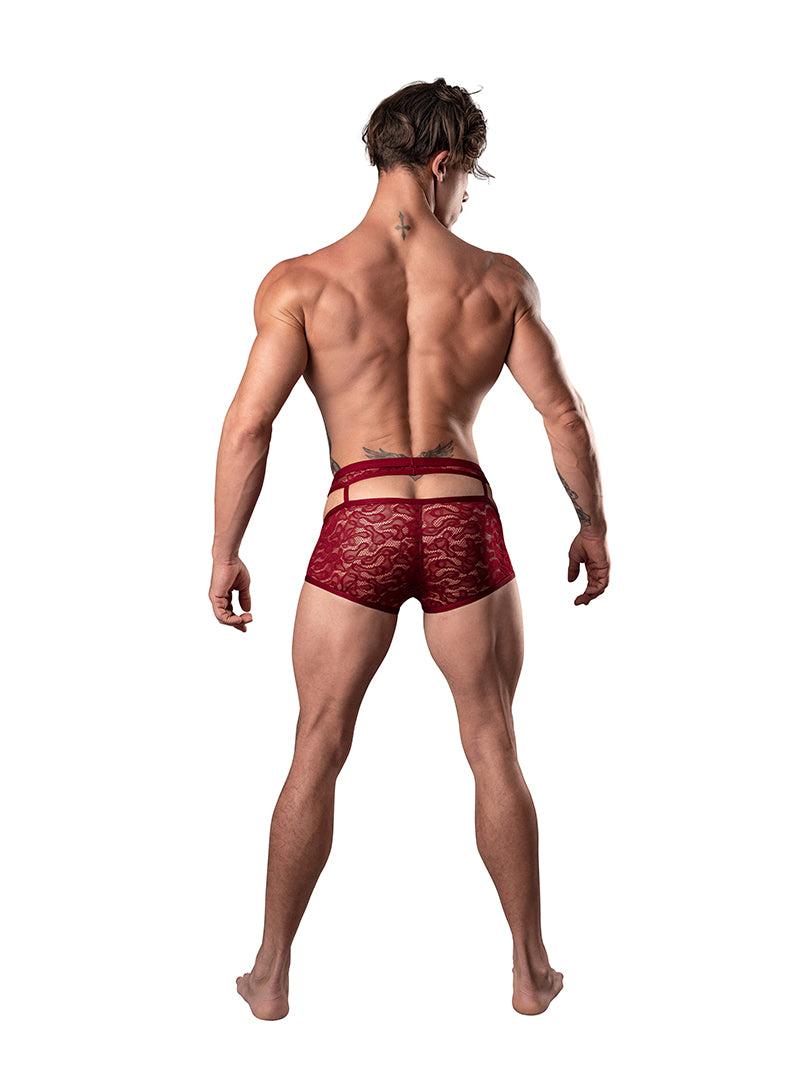 MALE POWER LUCIFER LACE CUTOUT SHORT