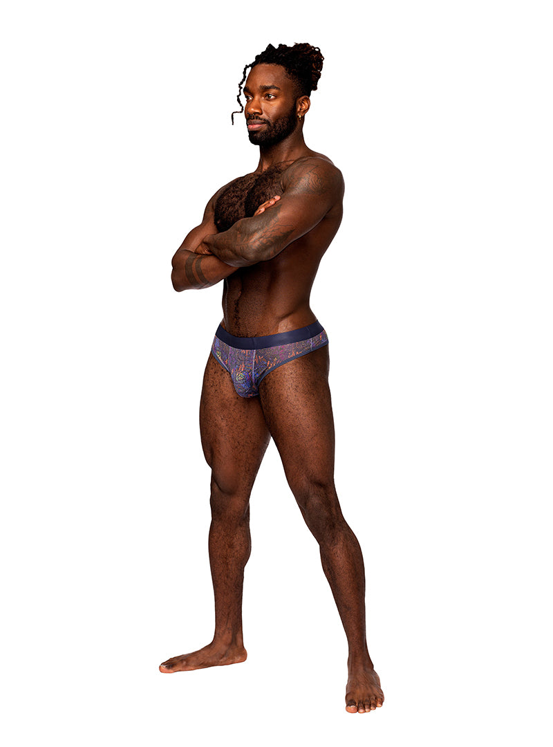 MALE POWER SHEER PRINTS THONG