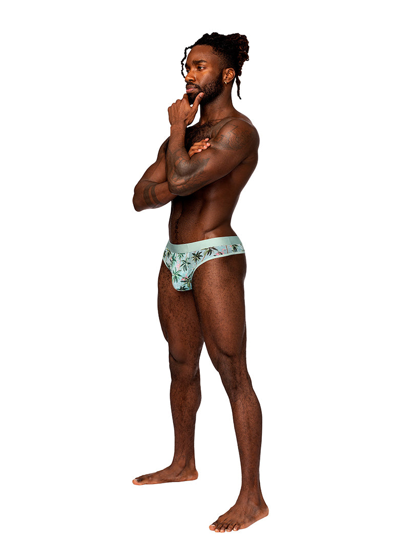 MALE POWER SHEER PRINTS THONG