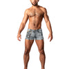 Male Power Dirty Denim Mini Short