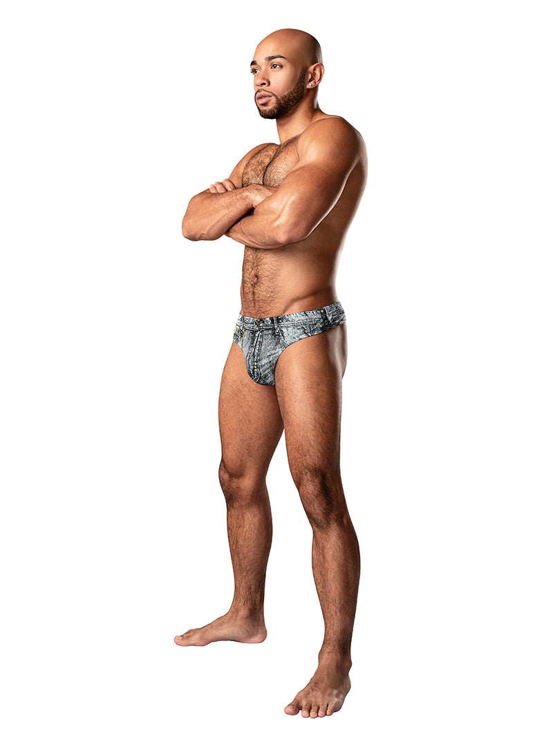 Male Power Dirty Denim Thong