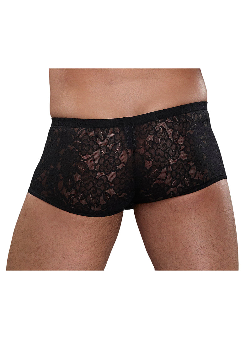 Male Power Stretch Lace Mini Trunk