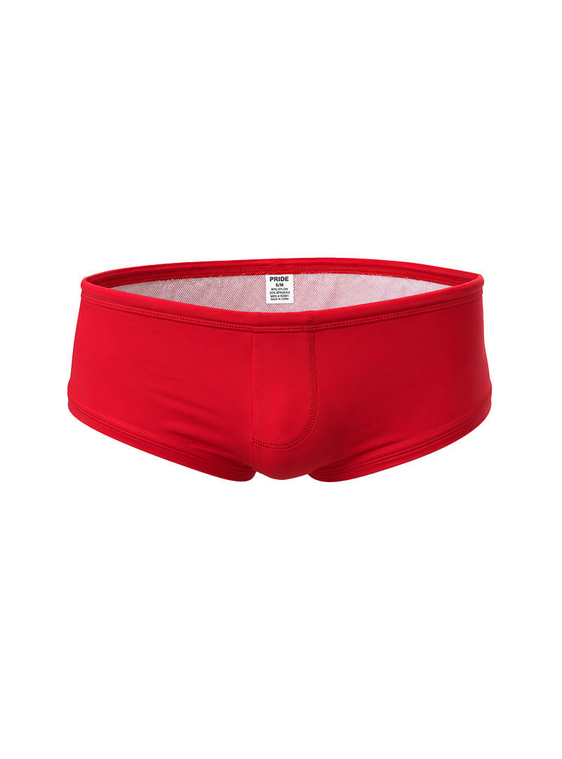 Red Pride Justin Brief, Quick Drying Men's Swimwear Front 