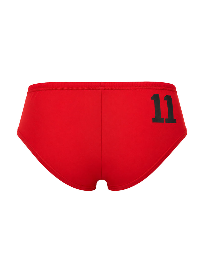 Red Pride Justin Brief, Quick Drying Men's Swimwear Back Side