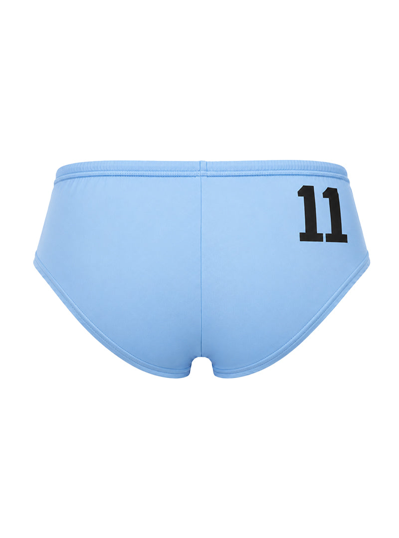 Powder Blue Pride Justin Brief, Quick Drying Men's Swimwear Back Side