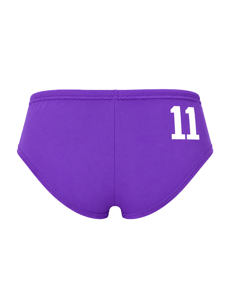 Purple Pride Justin Brief, Quick Drying Men's Swimwear Back View