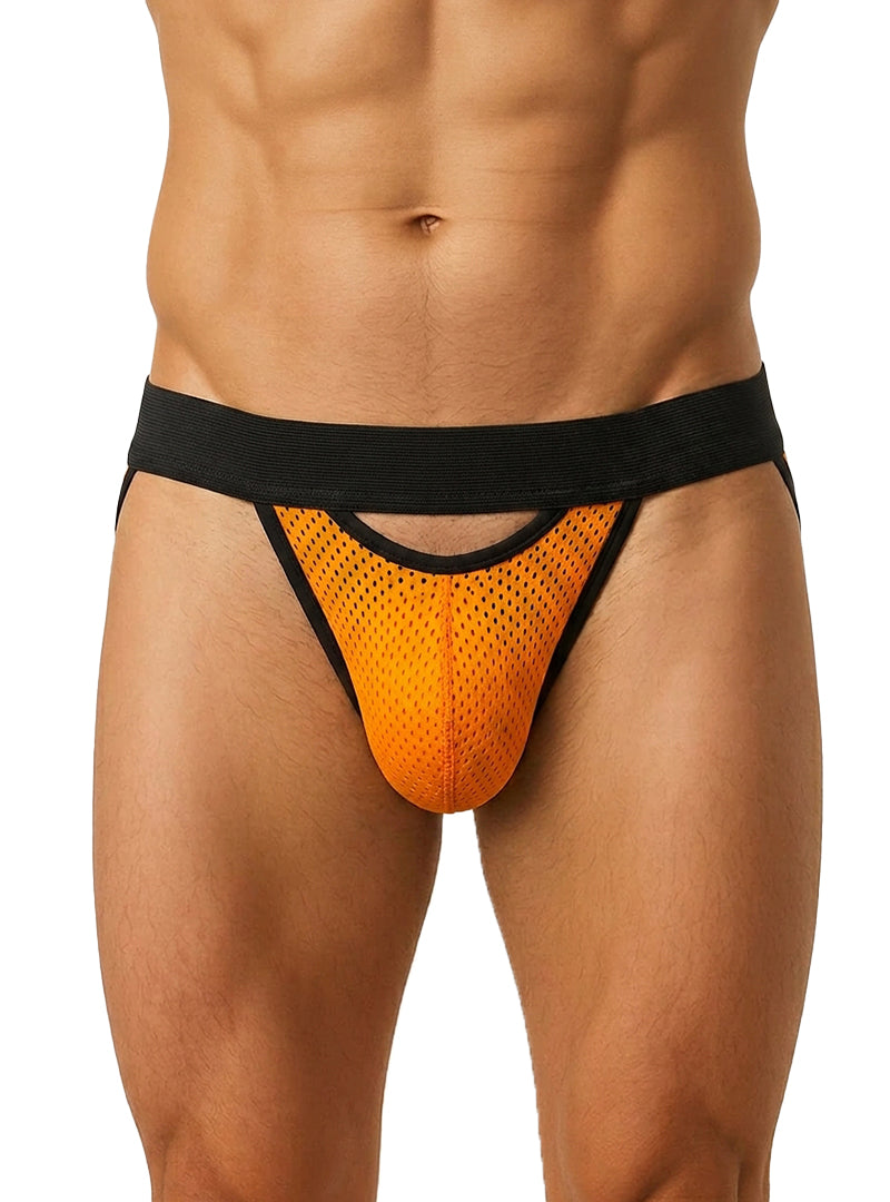 Orange Pride Drop Jockstrap Front