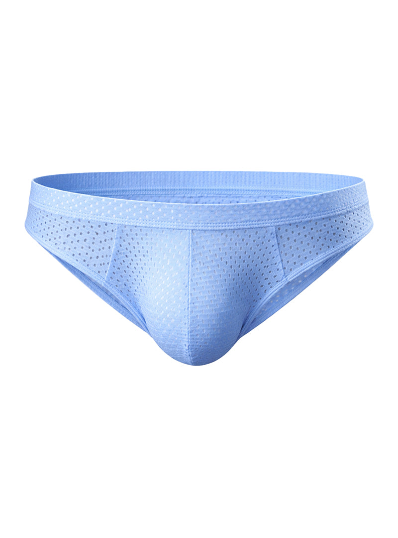 Blue Pride Mesh Bunz Brief with Plus Pouch, Men's Mesh Underwear on a white background