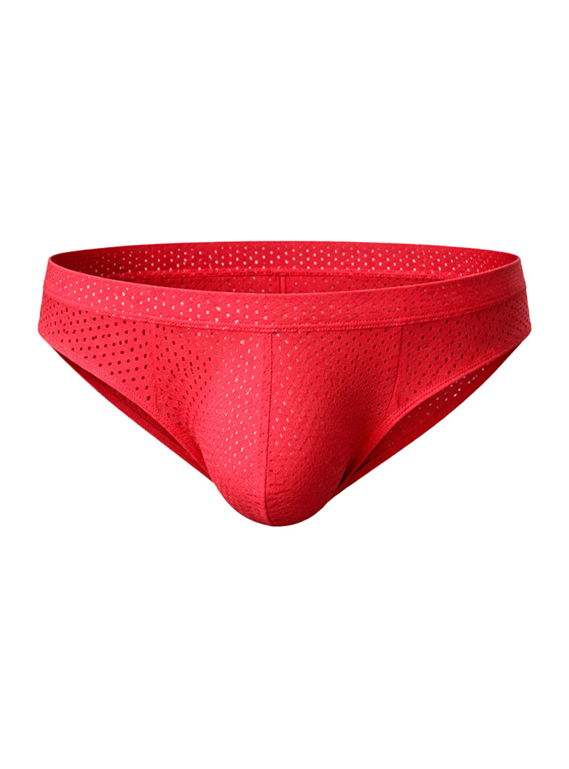 Red Pride Mesh Bunz Brief with Plus Pouch, Men's Mesh Underwear