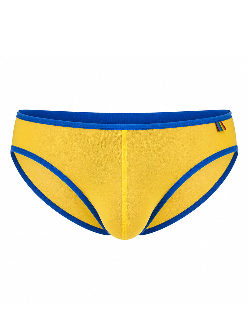 Yellow Pride Mesh Gossamer Bikini