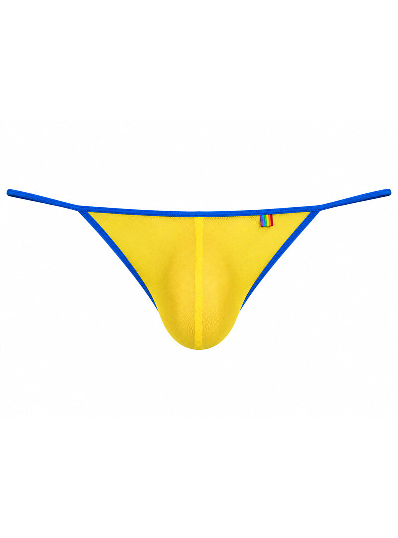 Yellow Pride Mesh Gossamer G-String