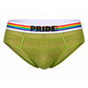Green Pride Sheer Mesh Archery Brief