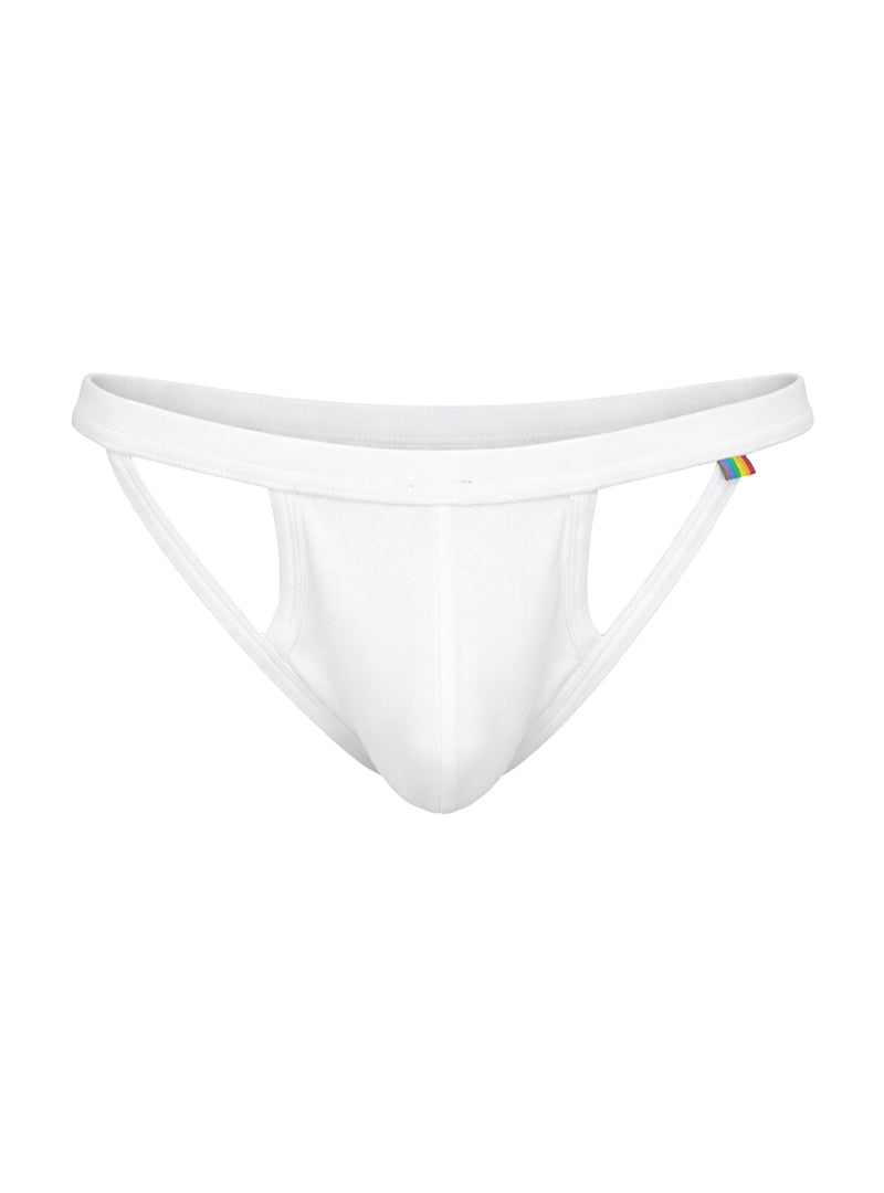Pride Solid Slinger G-String for Men White
