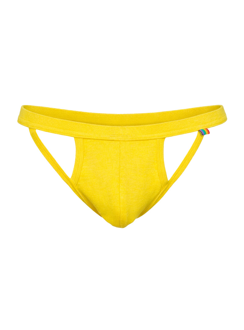 Pride Solid Slinger G-String for Men Yellow