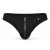 Black Pride Zip It Thong Front