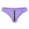 Purple Pride Zip It Thong Front