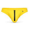 Yellow Pride Zip It Thong Front