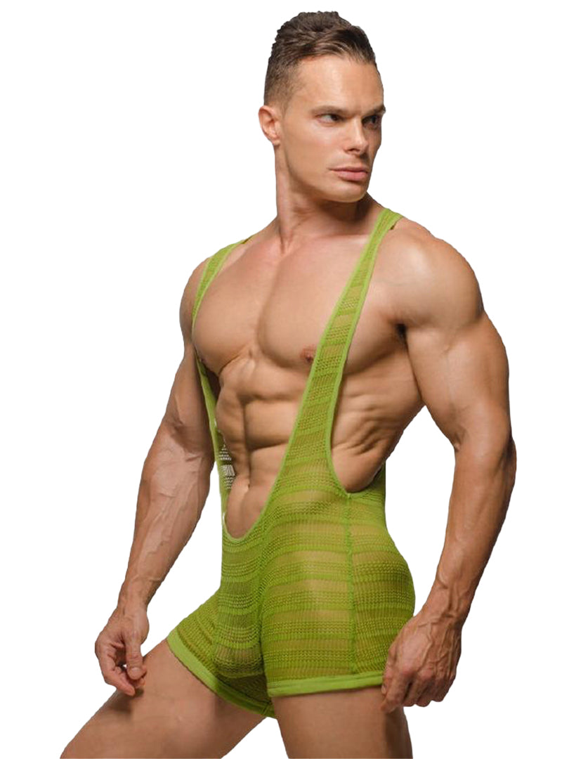 Pride Sheer Mesh Archery Wrestler Leotard