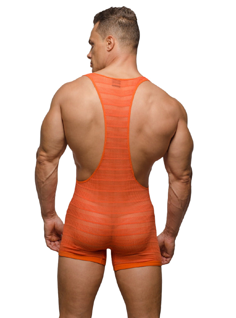 Pride Sheer Mesh Archery Wrestler Leotard