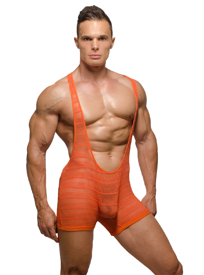 Pride Sheer Mesh Archery Wrestler Leotard