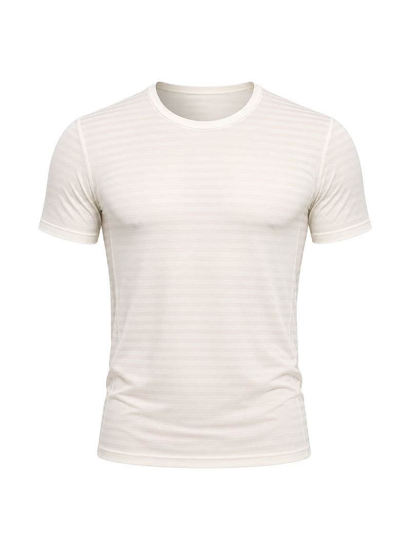 White Seamless Active Nylon T-Shirt