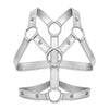 Silver Tartarus Faux Leather Ring Harness