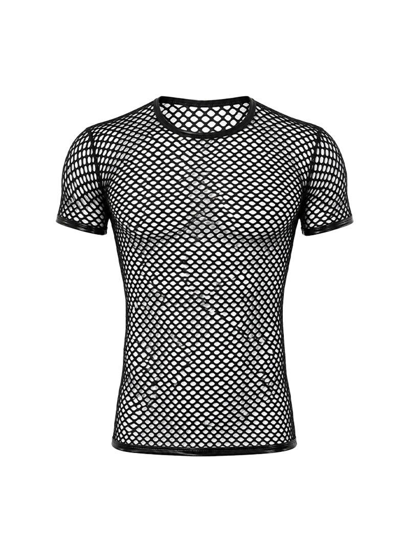 Black Tartarus Fishnet T-Shirt Front