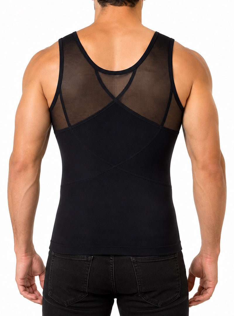 Black Tartarus Shape Enhancer Tank Top Back