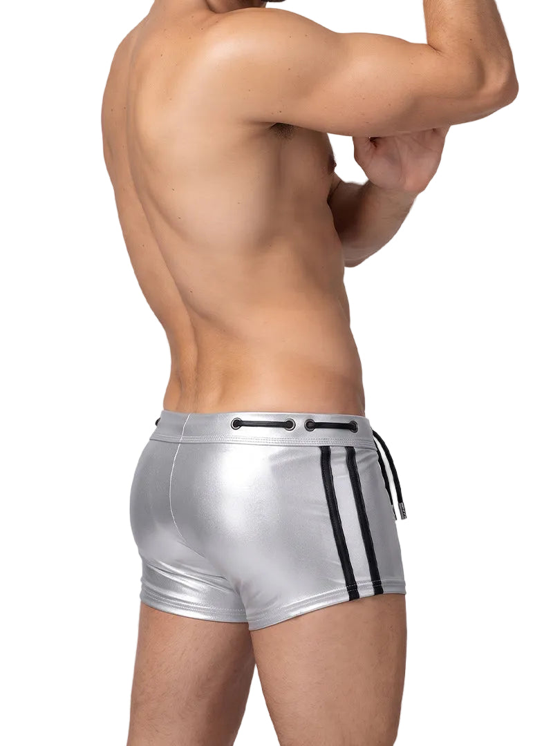 Tartarus Side Track Metallic Trunk, Men's Swimwear